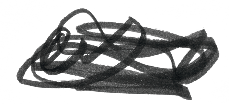 Chaotic lines with black marker, element for designer