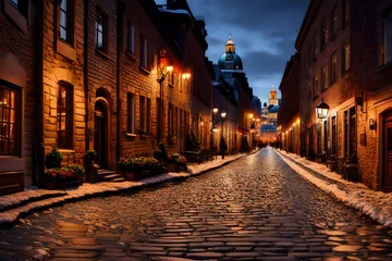 Möbelaufkleber street at night © hassan