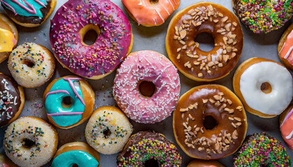 colorful donuts background
