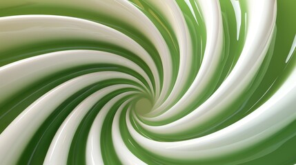 Green and white swirl starting from the center of the image, ice cream, background