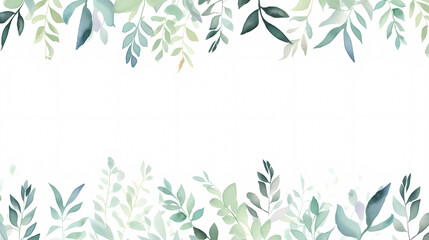 Fototapeta premium Floral frame with watercolor flowers, decorative flower background pattern, watercolor floral border background