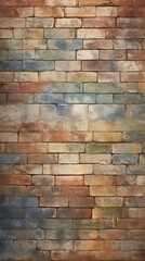 Colorful brick wall. Background for instagram story, 
 vertical banner, smartphone screen background or greeting card