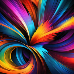 Naklejka premium Wild colorful dynamic abstract wallpaper background