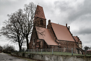 Abandoned depopulated town and houses in Poland in the village of Żukowice. Contaminated area near the Głog&oacute;w Copper Smelter
