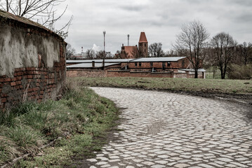 Abandoned depopulated town and houses in Poland in the village of Żukowice. Contaminated area near the Głog&oacute;w Copper Smelter