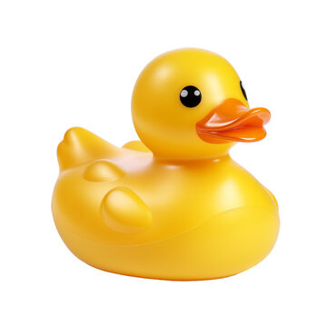 Rubber duck. Isolated on transparent background.