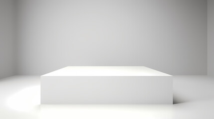 Simple product booth, podium, stage, product commercial photography background, cosmetics booth, 3D rendering