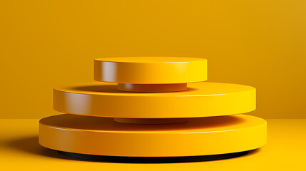 Simple product booth, podium, stage, product commercial photography background, cosmetics booth, 3D rendering