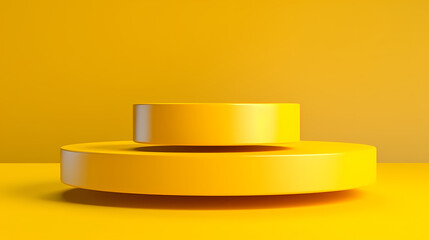 Simple product booth, podium, stage, product commercial photography background, cosmetics booth, 3D rendering