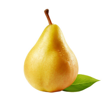 Pear. Isolated on transparent background. 