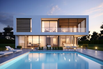 Modern villa with pool and terrace