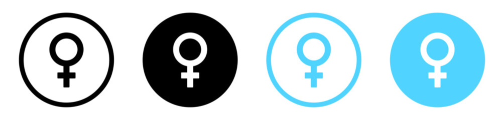 Fototapeta premium Female icon button. Gender icon symbol. Woman icon sign. Web icons set