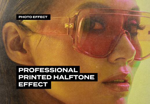 Printer Risograph Silk Screen Grain Halftone Photo Effect Paper Texture Template Mockup Overlay Style
