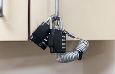 shiny padlock with keys, symbolizing security and protection