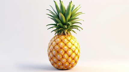 pineapple isolated on white background. 