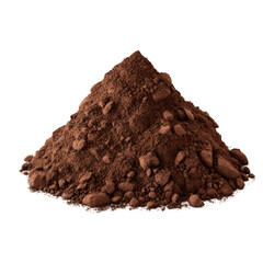 Pile of soil isolated on transparent background. PNG