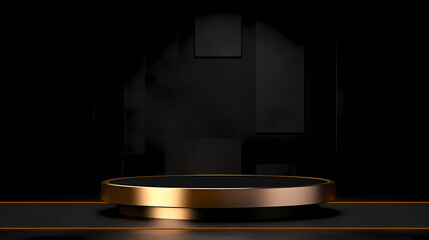 Simple product booth, podium, stage, product commercial photography background, cosmetics booth, 3D rendering