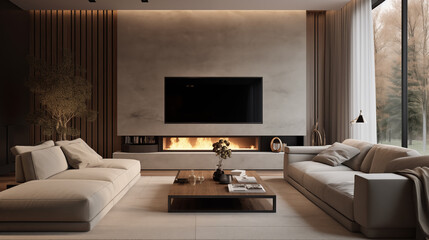 modern living room.  generative ai