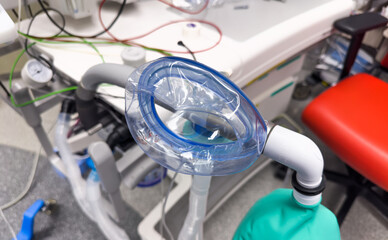 bright, sterile hospital airway with medical equipment and beds, symbolizing healthcare, treatment, and healing