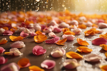 Obraz na płótnie Canvas rain petals