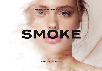 Smoke Creative Modern Photo Effect Paper Texture Template Mockup Overlay Style