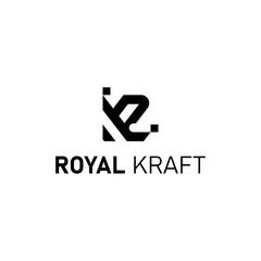 Monogram letter R or K royal logo design