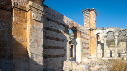 Ancient Ruins at archaeological area of Philippi, Greece