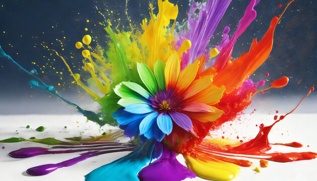 fiori colori arcobaleno 