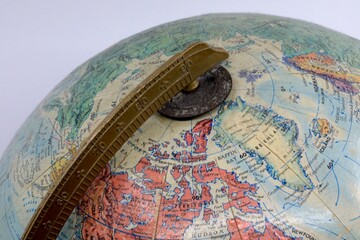 Fototapeta na wymiar Close up of a globe of earth