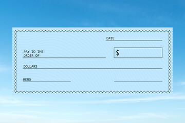 Blank Blue Check Blue background