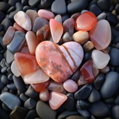 Stone in the shape of a heart