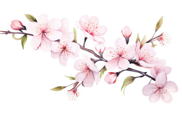 Naklejka na ściany i meble Pink blossom of sakura or cherry tree
