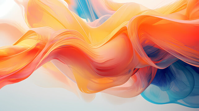 Generative 3D art featuring fluid dynamics simulation with swirling colors and textures for abstract backgrounds