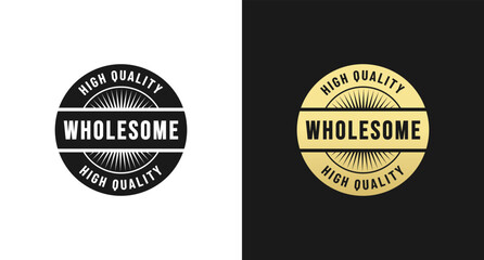 Wholesome label or Wholesome mark vector isolated in flat style. Best Wholesome label for product packaging design element. Simple Wholesome mark for packaging design element. - obrazy, fototapety, plakaty