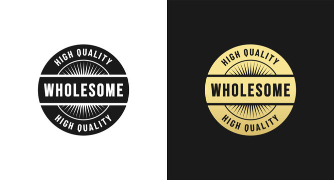 Wholesome label or Wholesome mark vector isolated in flat style. Best Wholesome label for product packaging design element. Simple Wholesome mark for packaging design element.