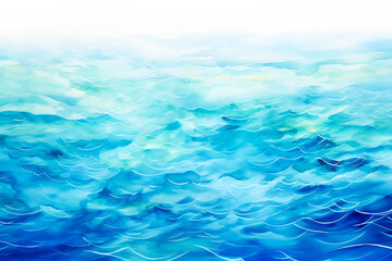 Abstract water ocean wave, blue, aqua, teal texture. Blue and white on top lake water wave web banner, river Graphic Resource, background ocean wave abstract. Art backdrop for copy space text by Vita - obrazy, fototapety, plakaty