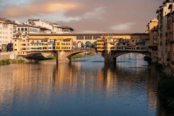 Foto op Canvas Famous Ponte Vecchio in Florence during sunset © imagoDens