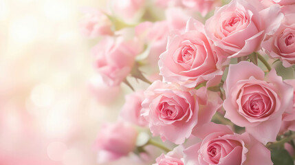 Roses soft color background, floral backdrop, card texture wedding concept