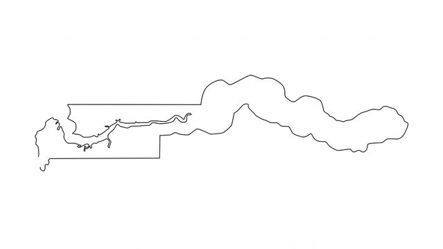 Animated sketch of the Gambia country map icon