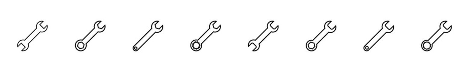 Wrench icon set. repair icon vector. tools icon vector