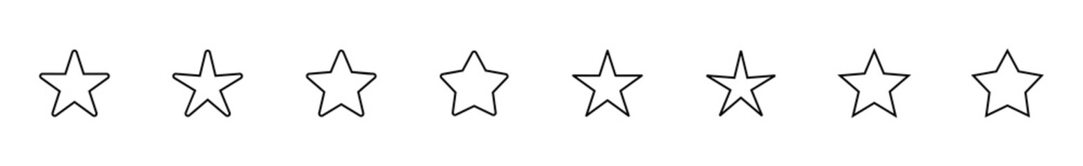 Star Icon set. rating icon vector. favourite star icon