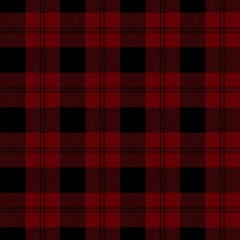 Tartan seamless pattern, red and black can be used in fashion decoration design for printing,clothes,  tablecloths, blankets, bedding, paper,fabric and other textile products. Vector illustration