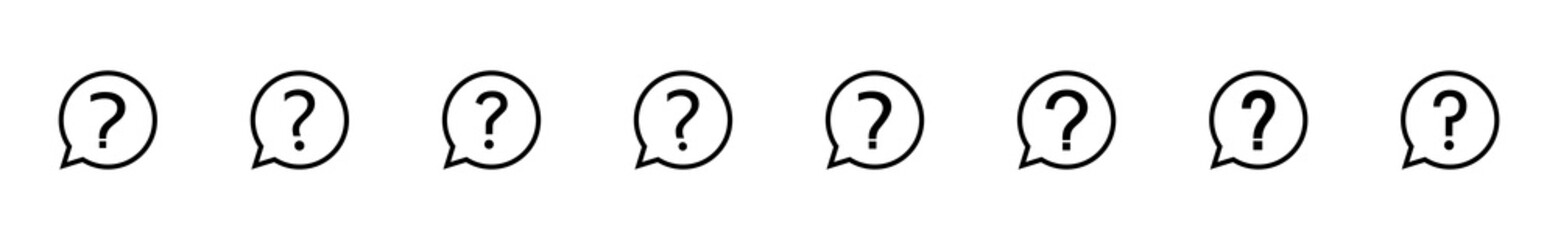 Question icon set. question mark icon vector.