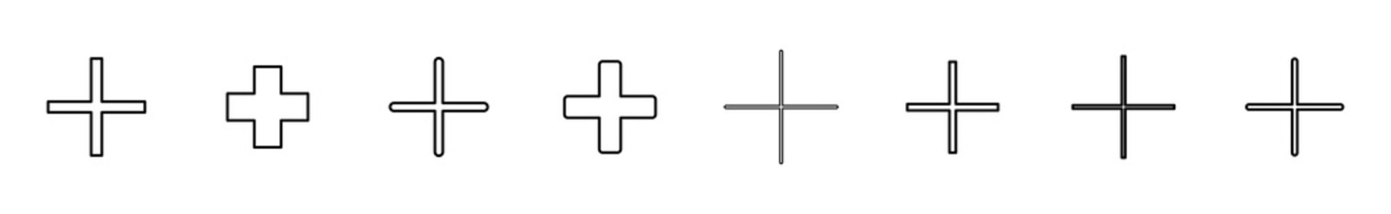 Obraz premium Plus Icon set. Add plus icon