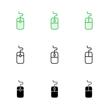 Mouse icon set. click icon vector. pointer icon vector.