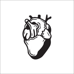 concept black heart vector illustration