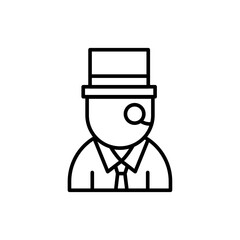 Nobleman outline icons, minimalist vector illustration ,simple transparent graphic element .Isolated on white background