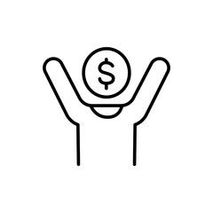 Rich people outline icons, minimalist vector illustration ,simple transparent graphic element .Isolated on white background