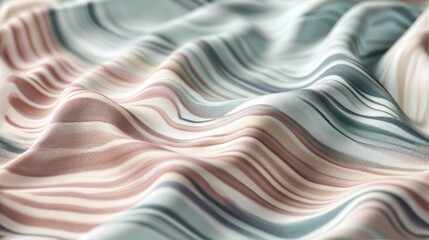 a close up view of a wavy pattern on a piece of material that looks like a cloth or material with a wavy pattern on it. - obrazy, fototapety, plakaty