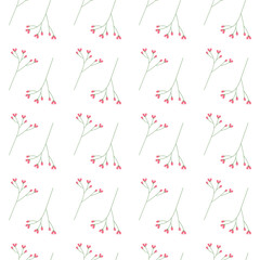 Botanical seamless pattern of blossom twigs in trendy soft hues. Design concept for wrapping or web